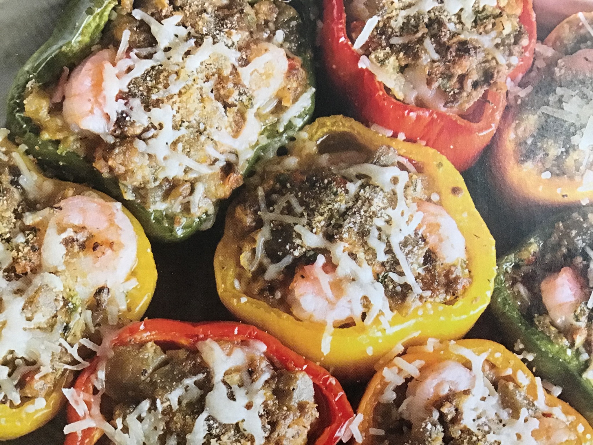 Creative Eggplant and Shrimp Stuffed Bell Peppers