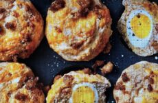 Dazzling Soft-Yolk, Sausage, Cheese Muffins