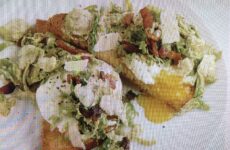 Creamy Brussels Sprouts and Bacon over Poached Eggs