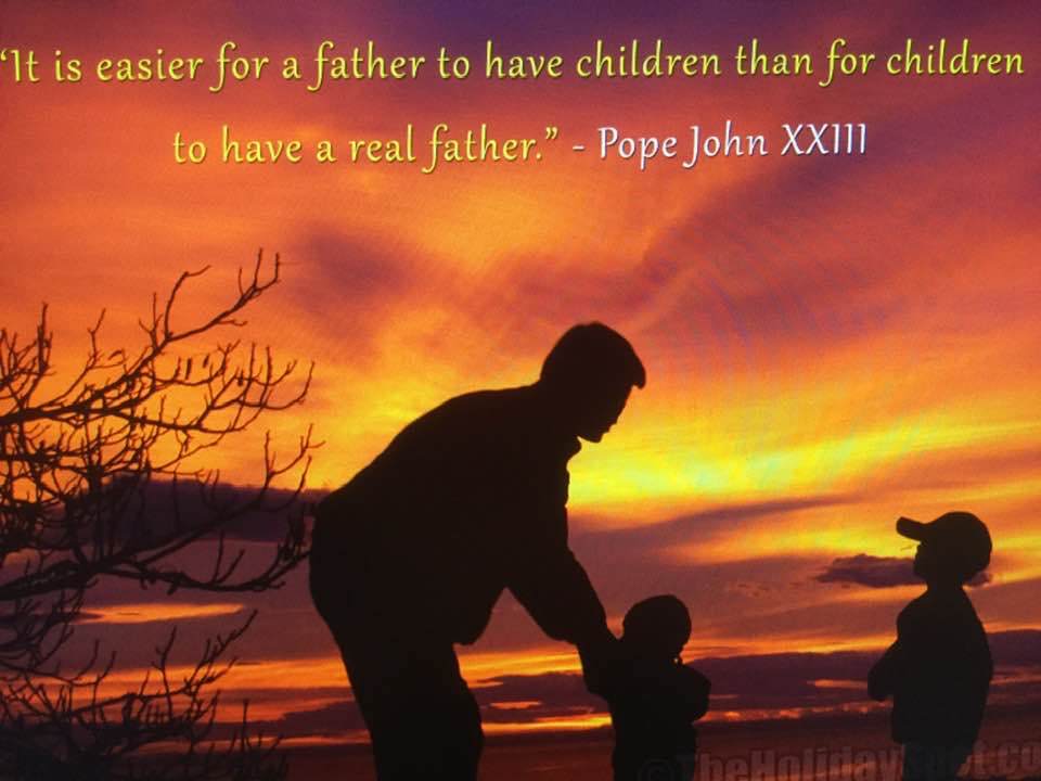 It is easier for a father to have...