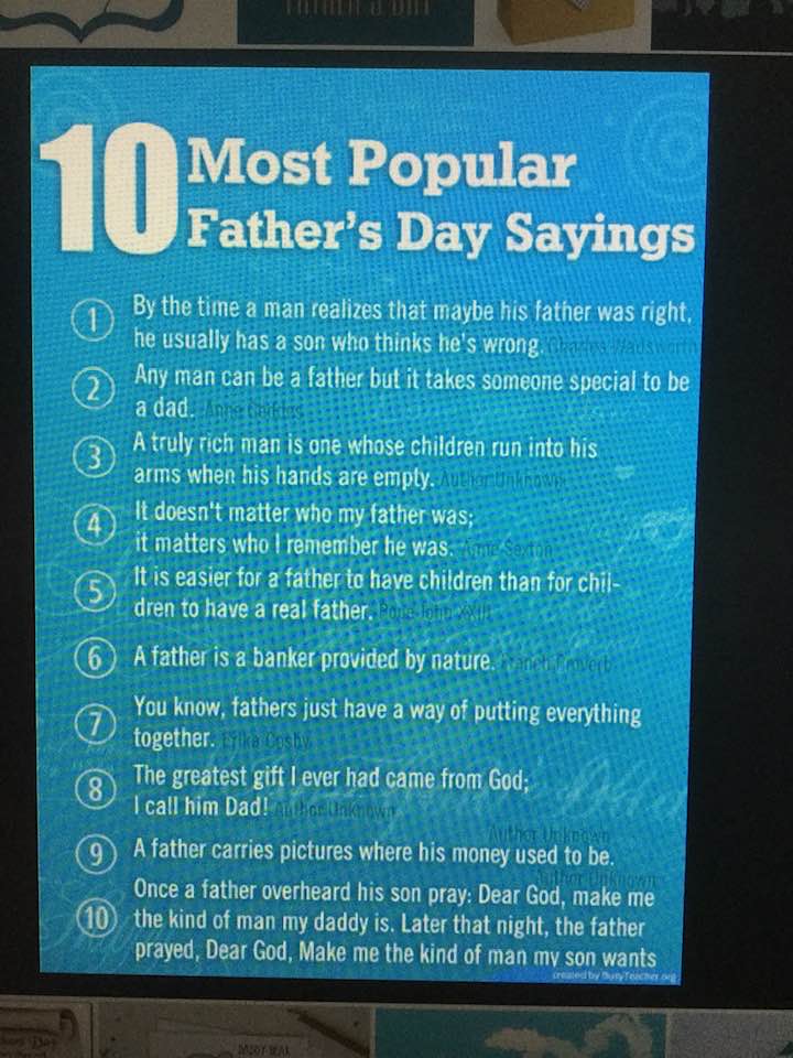 10 Most Popular Father's Day Sayings
