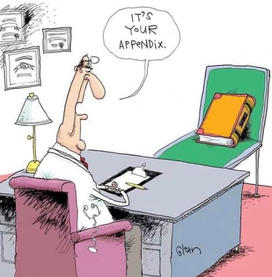 It's your appendix.