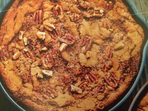 Pecan Praline Deep Dish Cookie in a Skillet