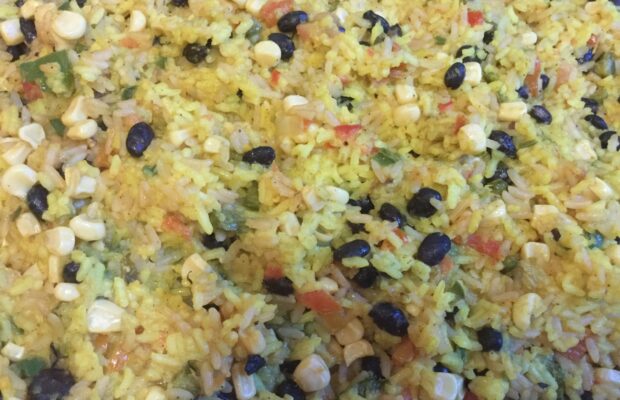 Spicy Spanish Rice, Beans and Corn Medley!