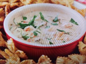 Spicy Crawfish Dip with Bow-Tie Pasta for Dipping!