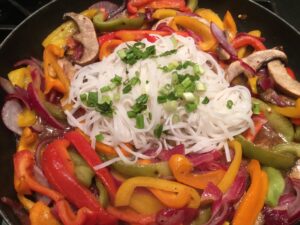 PAN SAUTE TIAPIA WITH ASIAN PAD THAI NOODLES AND VEGGIES!