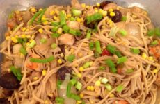 KILLER LEFTOVER BBQ SHRIMP WITH PASTA!