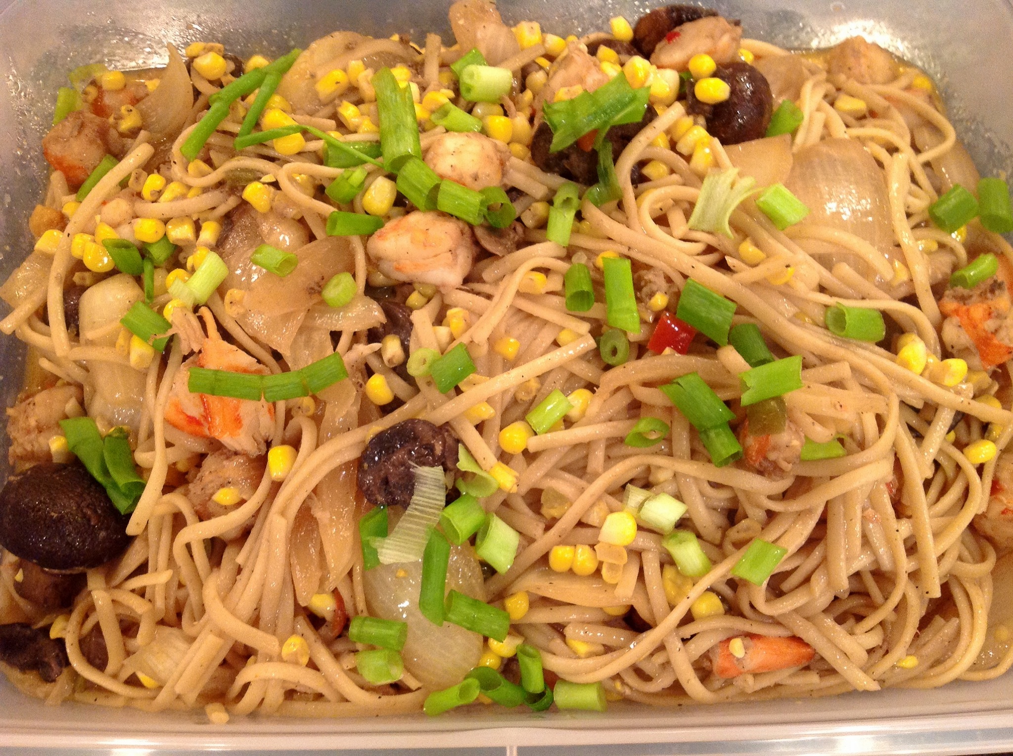 KILLER LEFTOVER BBQ SHRIMP WITH PASTA!