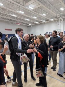 Family time to watch Grand Peep Luke play basketball at Catholic High!.