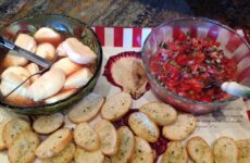 ALICE'S MARINATED MOZZARELLA AND BRUSCHETTA
