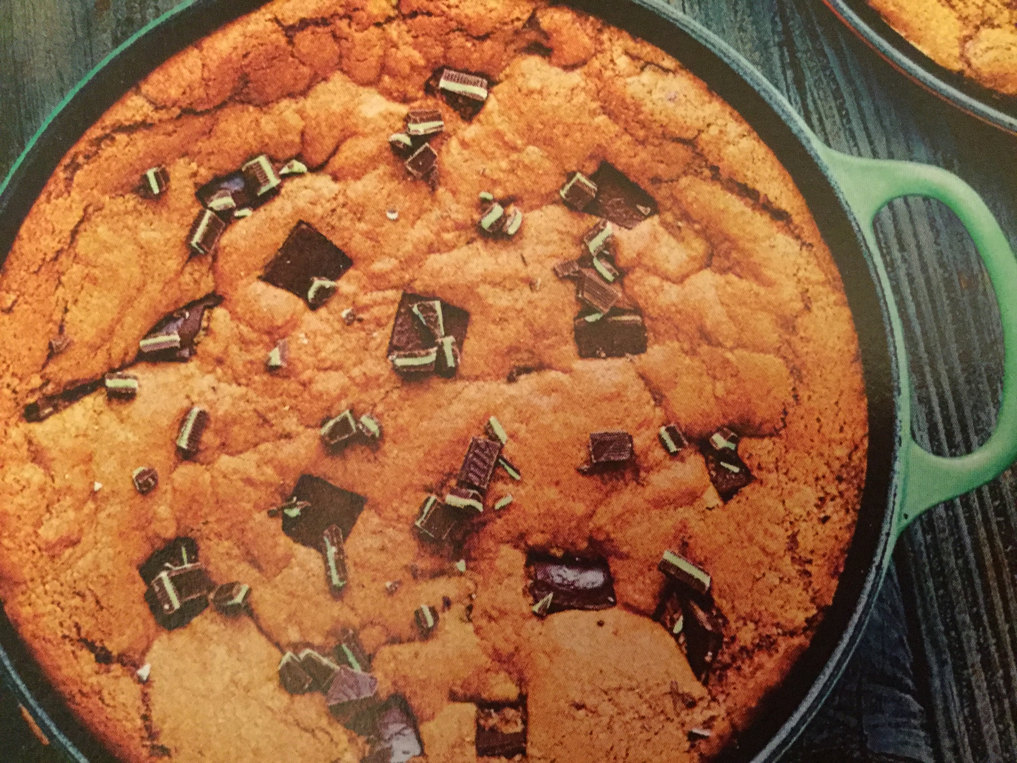 GRASSHOPPER DEEP DISH COOKIE IN A SKILLET