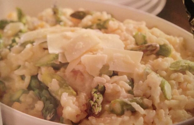 ASPARAGUS-RISOTTO STYLE RICE WITH ASIAGO CHEESE