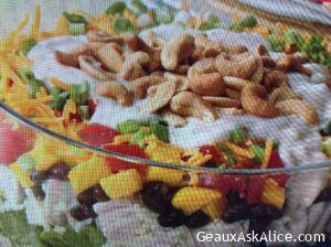 LAYERED CARIBBEAN CHICKEN SALAD