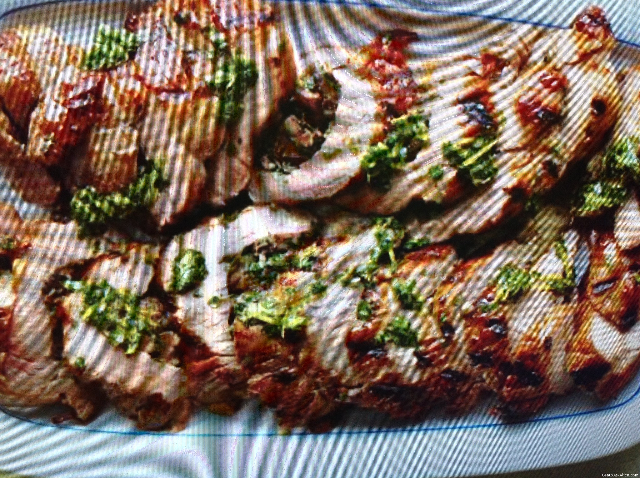 Mushroom Stuffed Pork Tenderloin