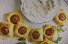 Creamy Mustard Dipping Sauce with Chicken Sausage