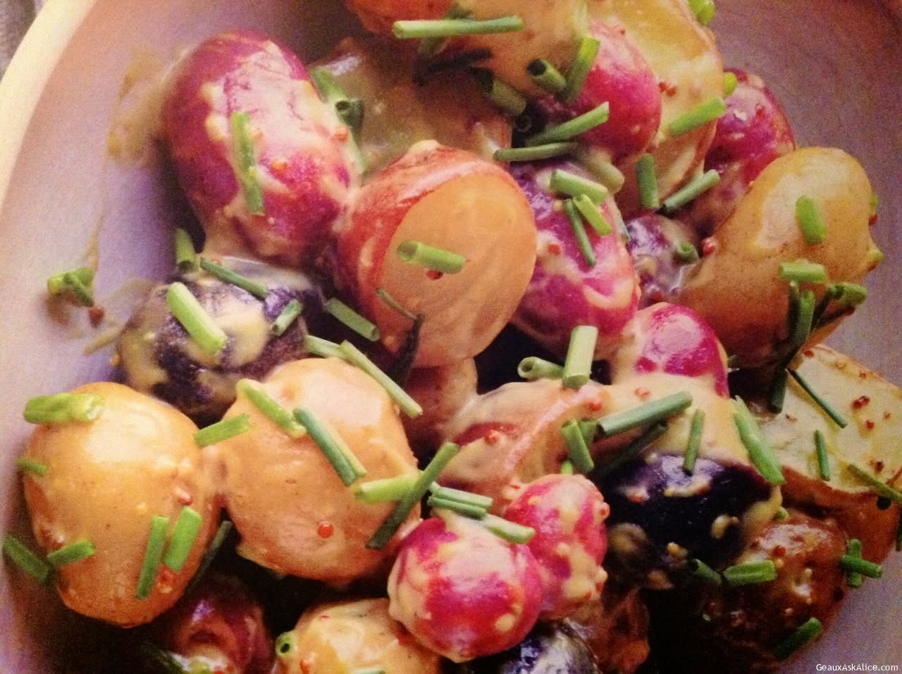 Warm New Potatoes with Mustard Dressing