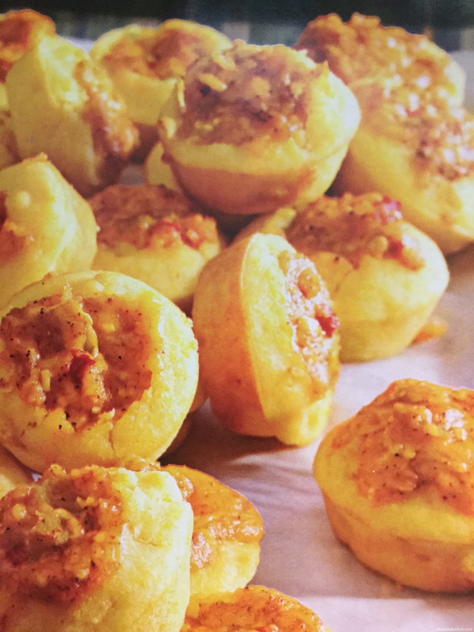 Mini Corn Muffin Bites with Spicy Cheddar Filling