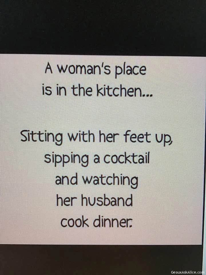 A woman's place....